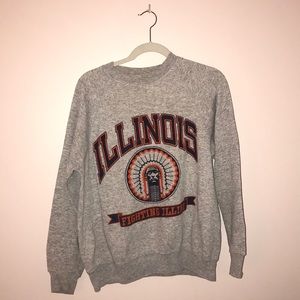 u of illinois vintage crew neck